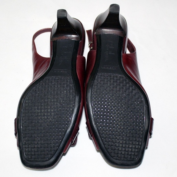 Cole Haan Nike Air Slingbacks 8 Patent and Embossed LeatheWomen Sandals Size 8 - Picture 4 of 5